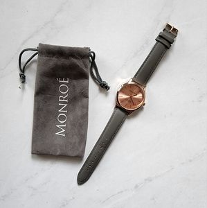 Monroe Rose Gold & Grey Watch